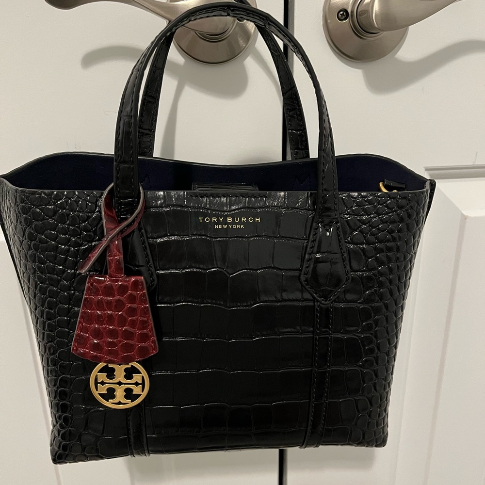 Tory Burch perry small triple-compartment tote bag satchel